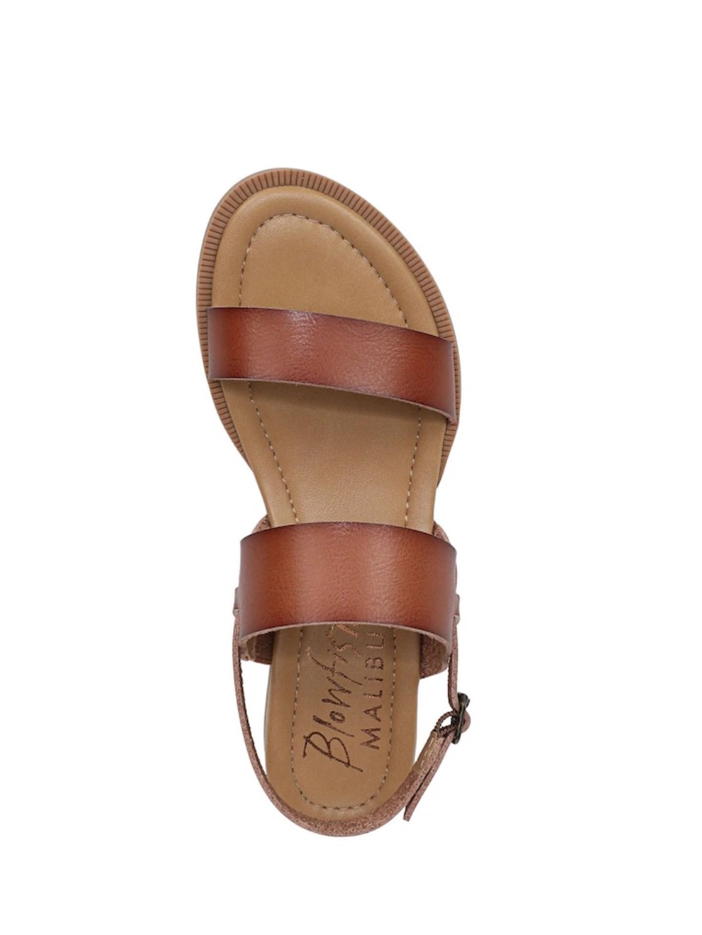 Blowfish Women's Brown Two-Strap Leather Sandal Size 6.5